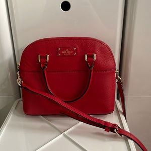 Kate Spade Mini Carli Grove Street Red Leather Cross Body Bag